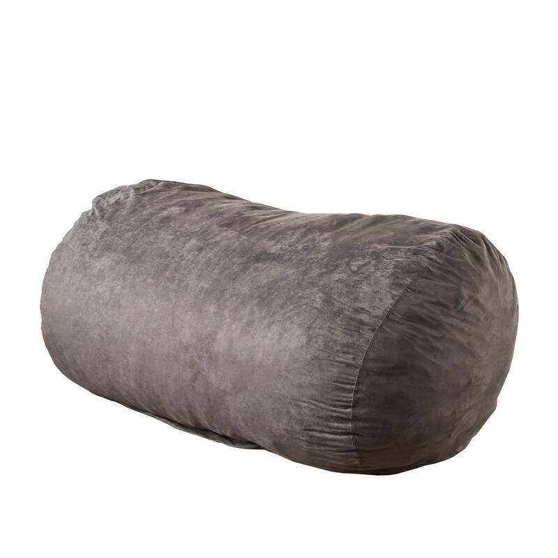 Asher Traditional 6.5-foot Suede Bean Bag Chair by Christopher Knight Home