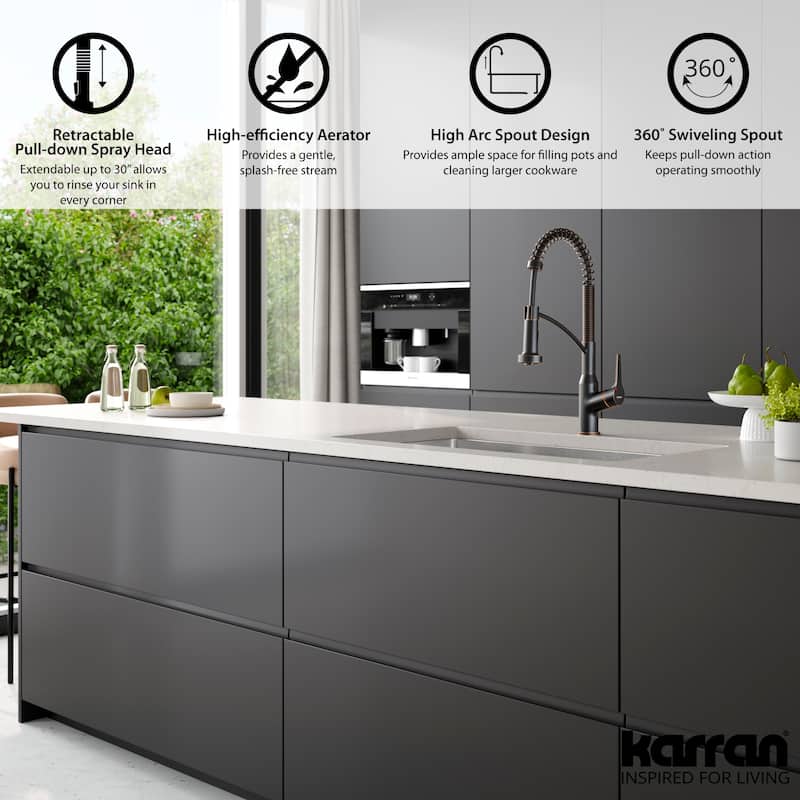 Karran Scottsdale Single-Handle Pull-Down Sprayer Kitchen Faucet