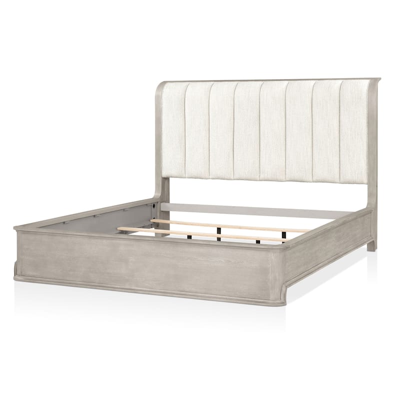 Furniture of America Addeso Modern Padded Wingback Panel Bed