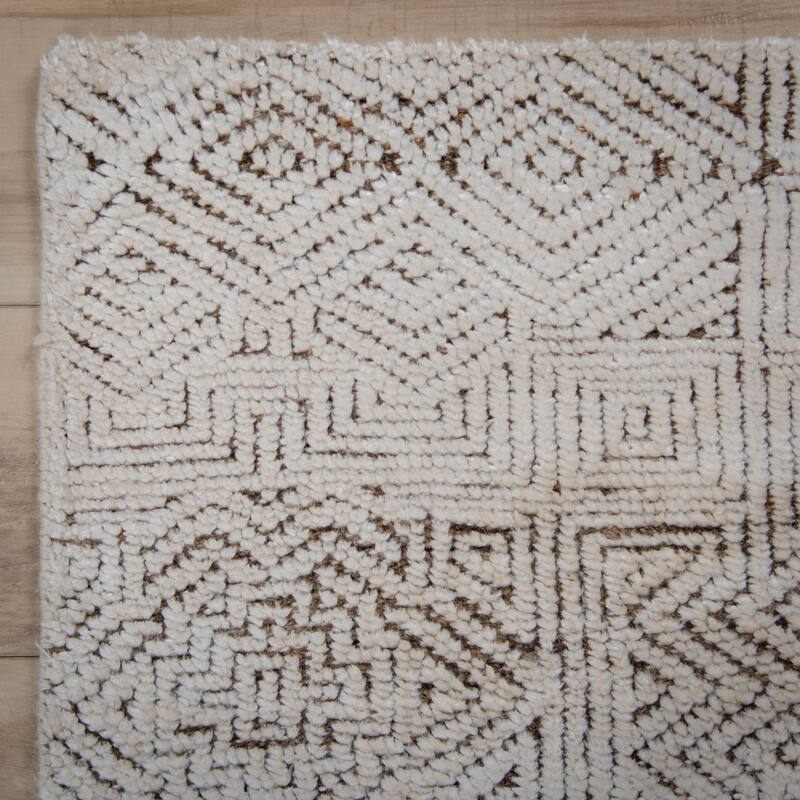 Alora Decor Cabana Hand Knotted Textured Geometric Rug