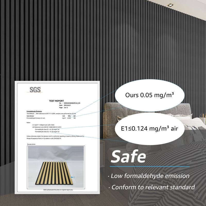 Art3d 7.9 X 107in Slat Acoustic Wall Panels,3D Fluted Sound Absorbing Panel, 4pcs - N/A