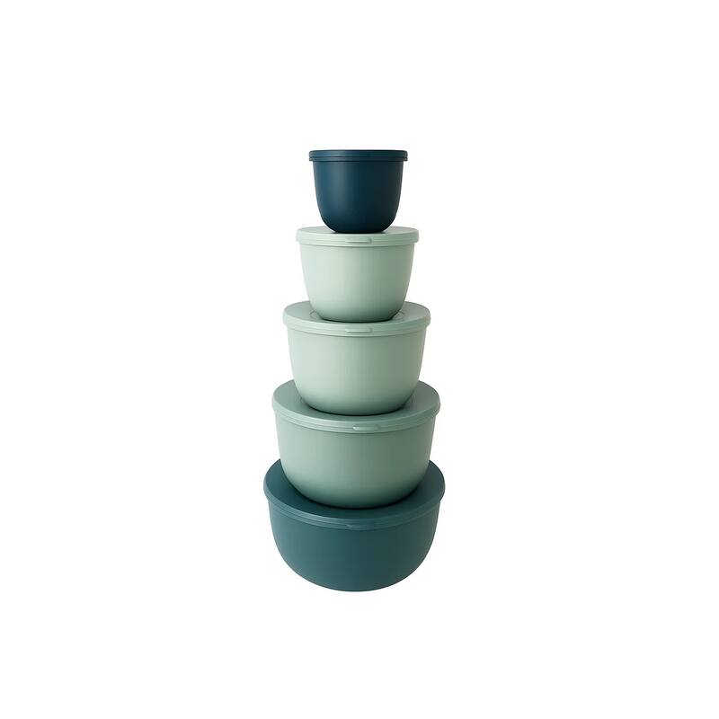 10-Piece Wheat PP Mixing Bowl Set With Lids