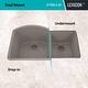 preview thumbnail 7 of 6, 32 Inch Lexicon Platinum Quartz Composite Drop-in Undermount Galaxy Concrete Kitchen Sink LP-7030-C-SO