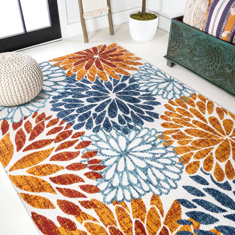 JONATHAN Y Minori Floral Indoor/Outdoor Area Rug