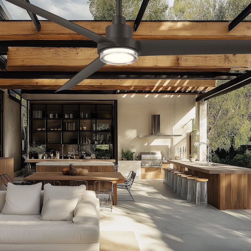 Bolo Indoor or Outdoor 3-Blade 56in Smart Ceiling Fan