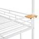 preview thumbnail 11 of 11, White House-shaped Metal Bunk Bed wHouse Roof Frame, Twin Over Twin Bed, Storage Stair, Slide for Teens Children Playhouse Bed