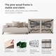 preview thumbnail 9 of 15, Modern Gray Cotton Upholstered Sofa for Living Room