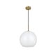 preview thumbnail 4 of 7, Elegant Lighting Baxter Single Light 14" Wide Pendant with Frosted