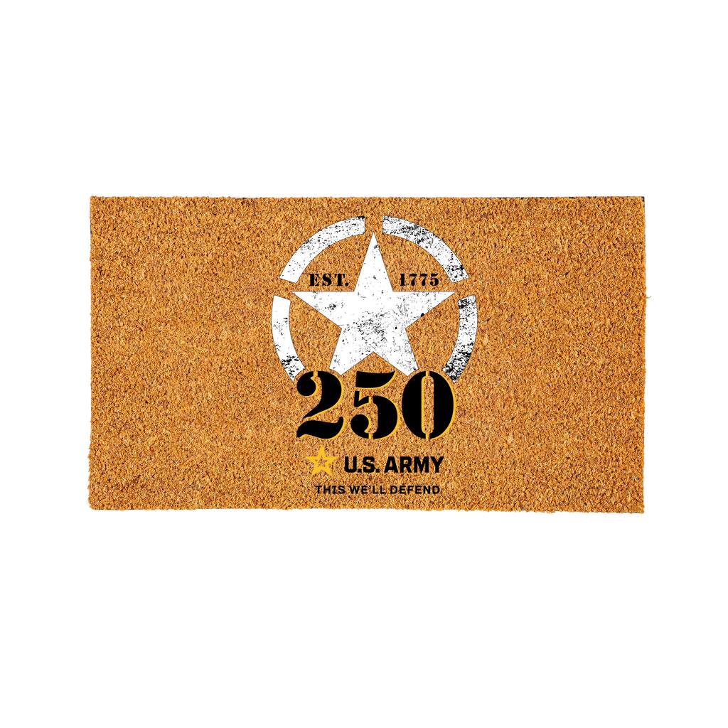 US Army 250th Anniversary Full Color Indoor/Outdoor Coir Mat - 28" x 16"