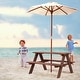 preview thumbnail 8 of 6, Children Outdoor 4 Seat Kids Picnic Table Bench w/ Folding Umbrella