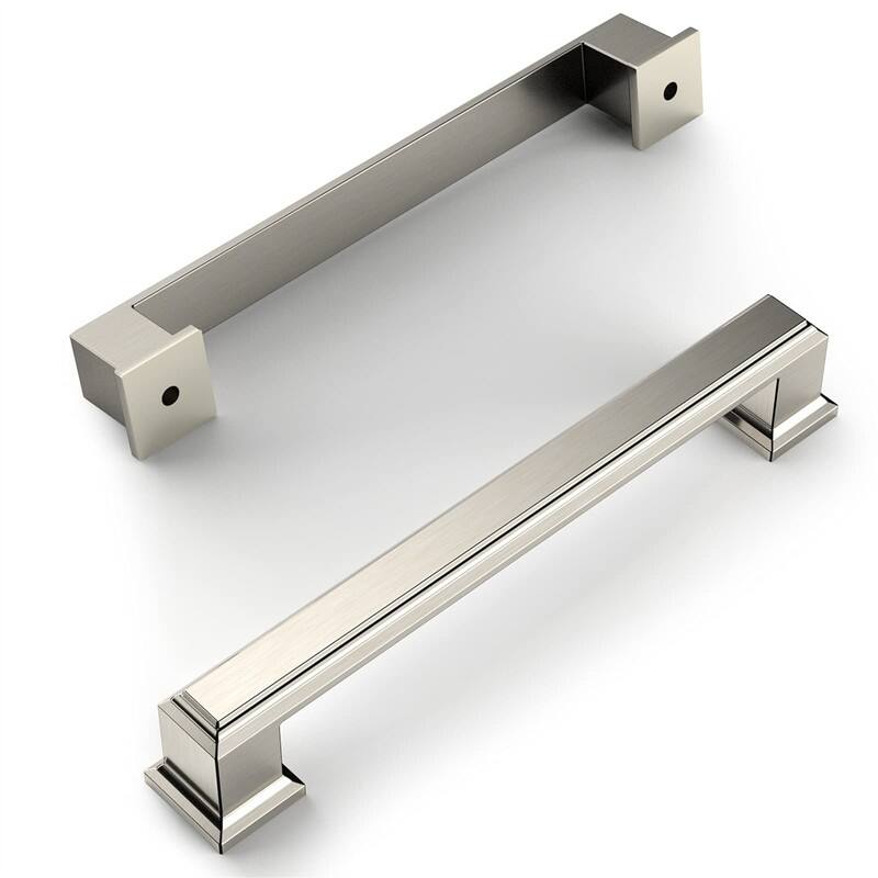 10 Pack Cabinets Cupboard Handles Drawer Pulls - 1"L x 1"W - Brushed Satin Nickel
