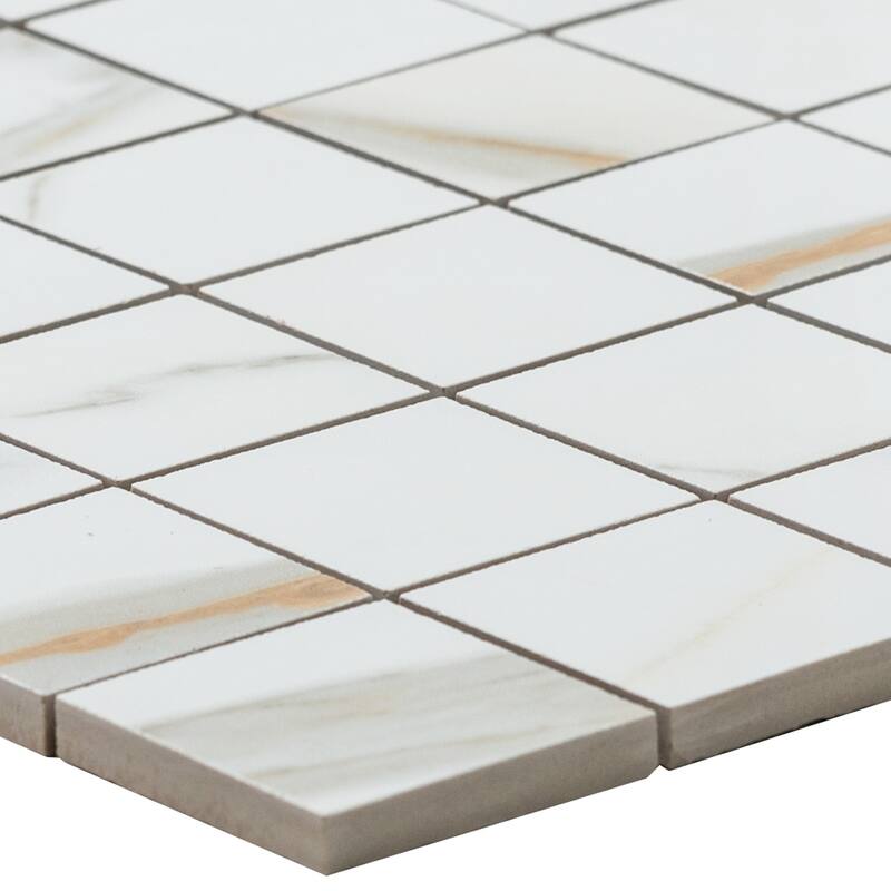 The Tile Life Chronos 2x2 White/ Gold Porcelain Floor, Wall & Backsplash Tile