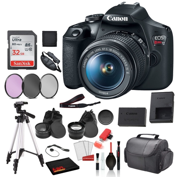 Canon EOS Rebel T7 Digital SLR Camera with 18-55mm Lens (2727C002). Opens flyout.
