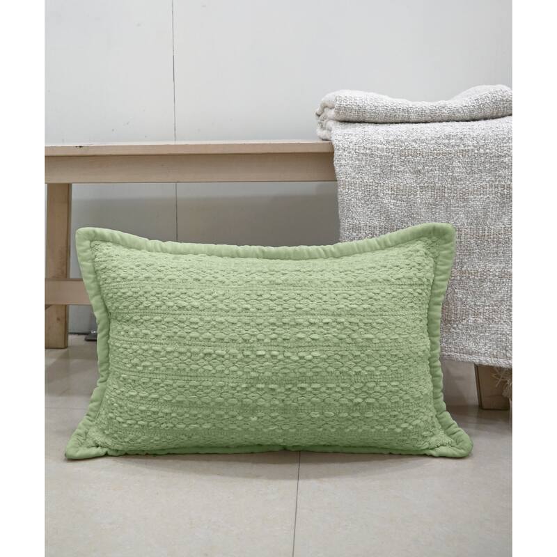 Vibhsa Honeycomb Handwoven Textured Pillow, 14" x 24"