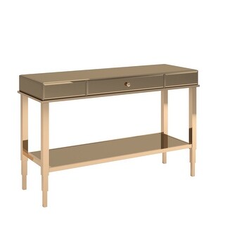 iNSPIRE Q Camille Mirrored TV Stand Console Table with Drawer by  Bold (Champagne Gold)