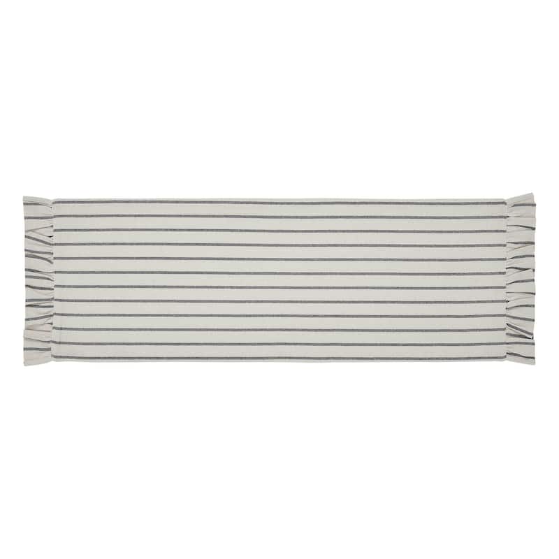 Kaila Ticking Stripe Ruffled Runner 12x36