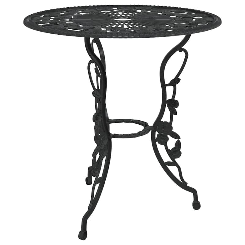 vidaXL Patio Bistro Set 3 Piece Outdoor Garden Table and Chair Cast Aluminum - 23.2x26.4x23.2