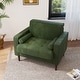 preview thumbnail 43 of 51, Modern Upholstered Corduroy Accent Chair With Arms Pillows