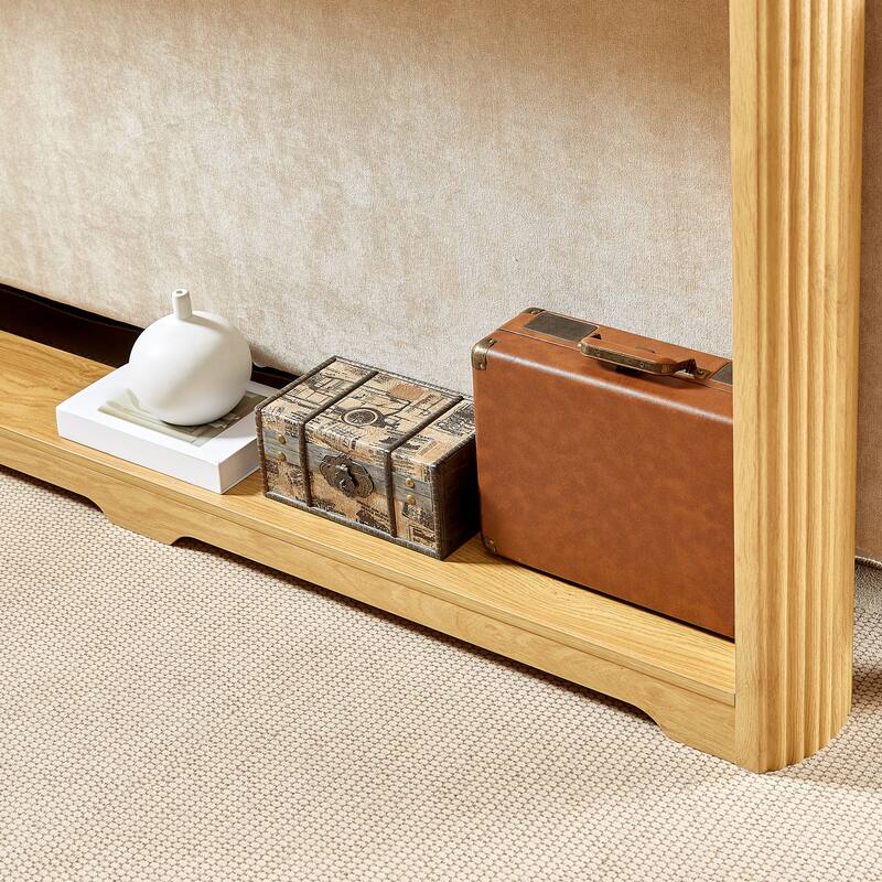 70.1"Corrugated Texture Storage Table, Narrow Wooden Console Sofa Table, Suitable For Entranceways, 70.1"L*8.7"W*35.5"H