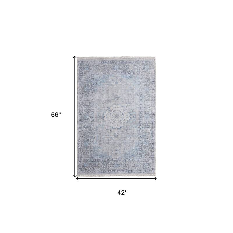 HomeRoots Oriental Bohemian Rectangle Area Rug - 66.00 in. x 42.00 in. x 0.40 in.