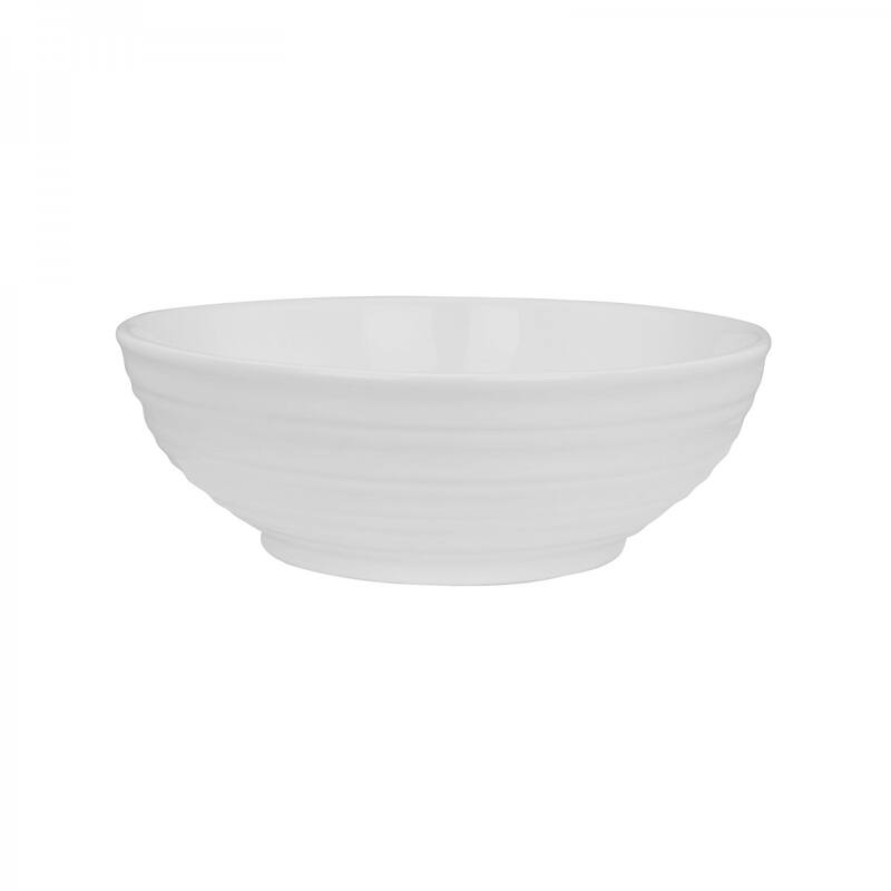 15.5" Round White Ceramic Bathroom Vessel Sink