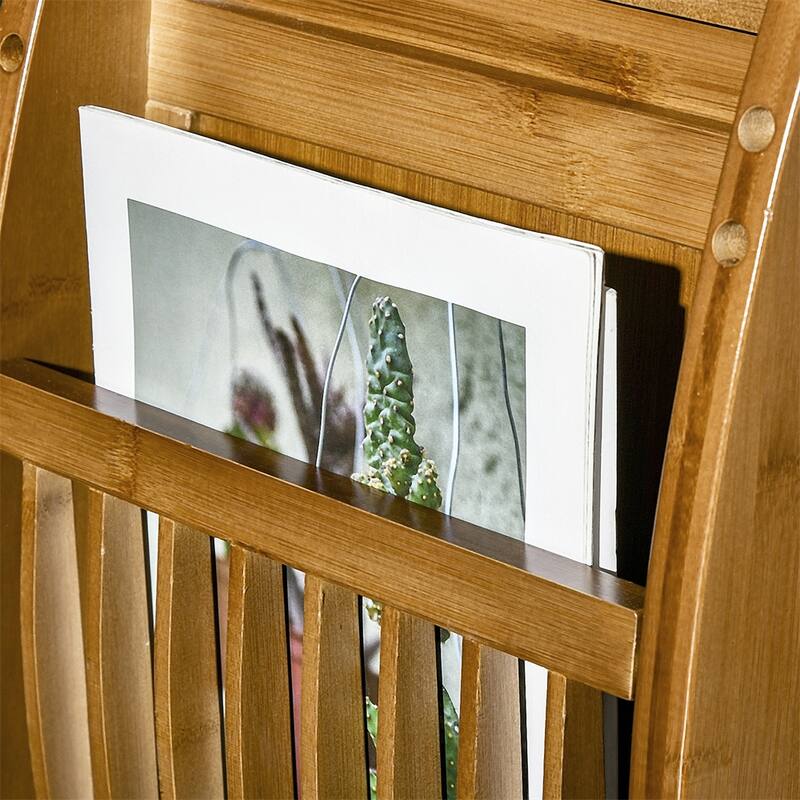 Bamboo Entryway Shoe Bench with Storage Cabinets, Seating Cushion