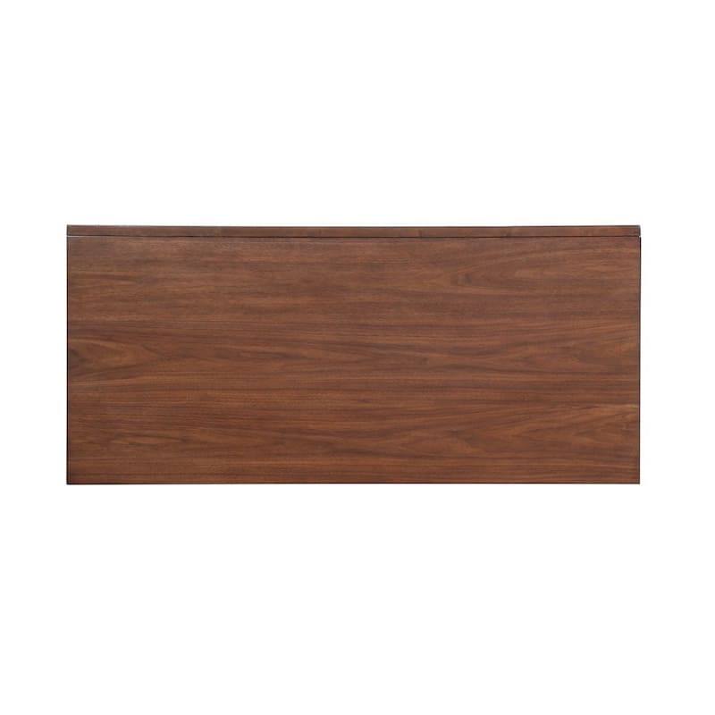 3 Drawer Wooden Writing Desk with Splayed Legs, Walnut Brown