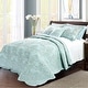 preview thumbnail 33 of 46, 4 Piece Queen Bed Brocade Embroidery Bedspread Set