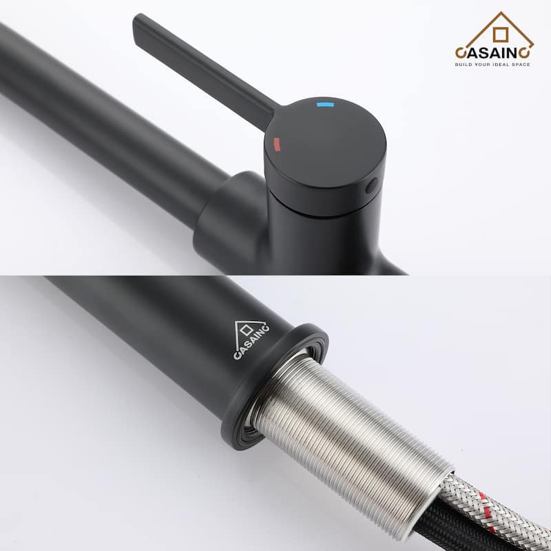 Single Handle Pull-Down Sprayer Kitchen Faucet