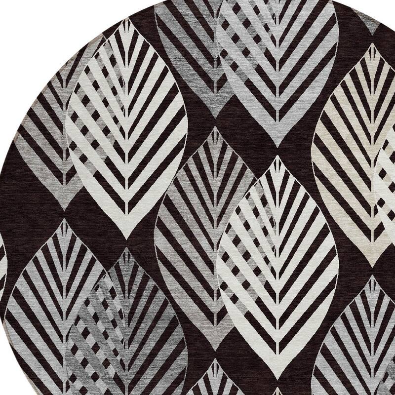 HomeRoots Floral Transitional Rectangle Outdoor Rug