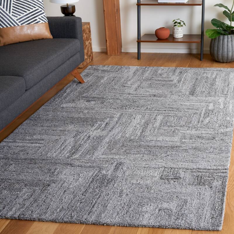 SAFAVIEH Handmade Abstract Nikolitsa Contemporary Rug - 4' x 6' - Grey
