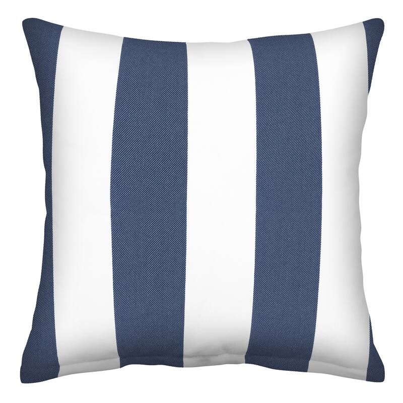 Textured Square Toss Pillow (2-Pack) - 17" wide x 17" tall x 6" thick - Navy & White