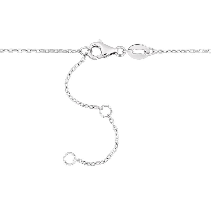 Miadora 0.61ct TGW 4mm Aquamarine Bead Necklace with Rolo Chain in Sterling Silver