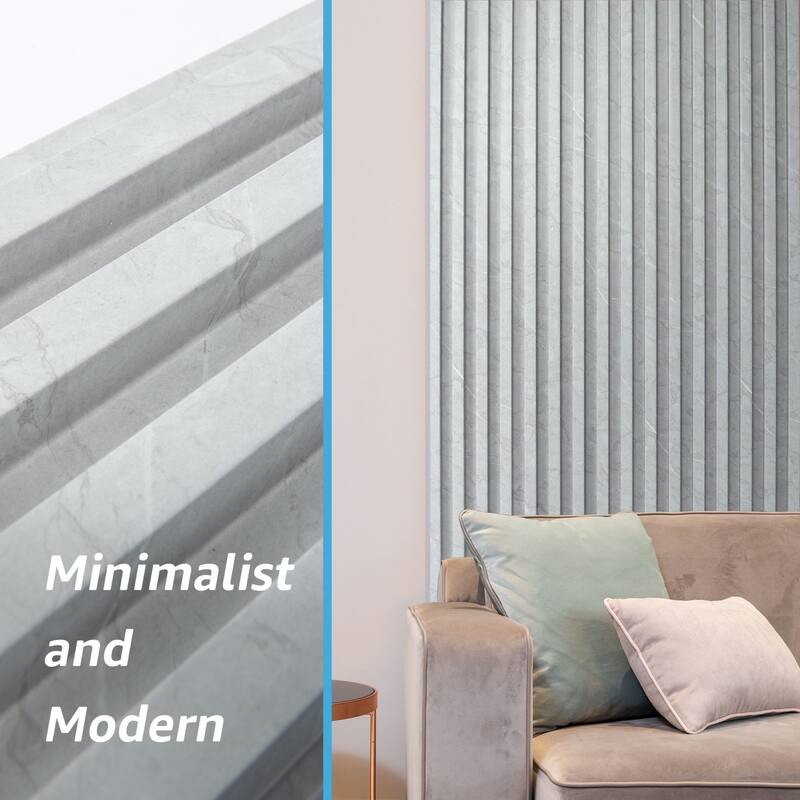 Art3d 96'' X 6'' Slat Wall Paneling for Home Decor, WPC Acoustic Diffuser Panel(Set of 8)