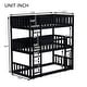 preview thumbnail 44 of 48, Twin Size Wooden Triple Bunk Bed with Ladders and Guardrails, Twin Over Twin Over Twin Detachable Bunk Bedframe for Kids