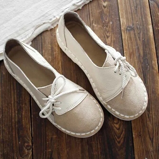 Casual all season shoes vintage round toe flats clearance