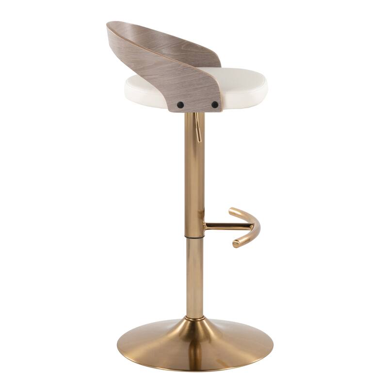 Carson Carrington Stavanger Adjustable Bar Stool with Rounded T Footrest (Set of 2)