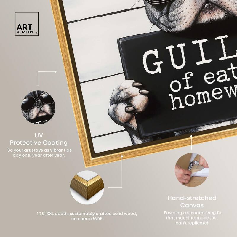 Guilty of Eating Homework Canvas by Art Remedy