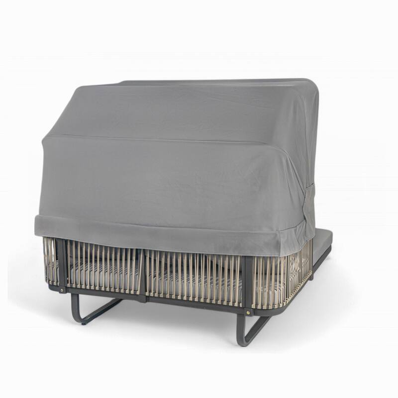 57" Outdoor Patio Daybed Rattan Daybed