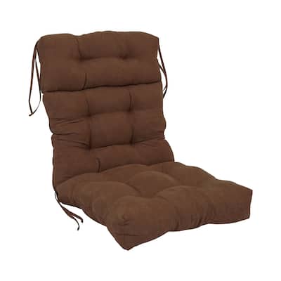 Multi-section Tufted Indoor Microsuede Seat/Back Chair Cushion (Multiple Sizes)