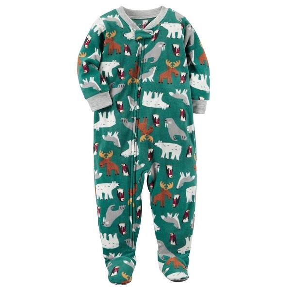 Shop Carter S Little Boys 1 Piece Winter Fleece Pjs 2 Toddler