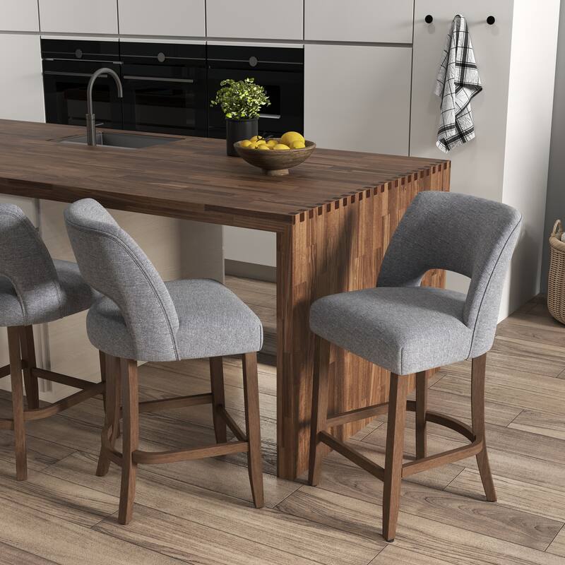 Set of 2/4/6 Wooden Bar Stools with Footrest/Counter Stools.