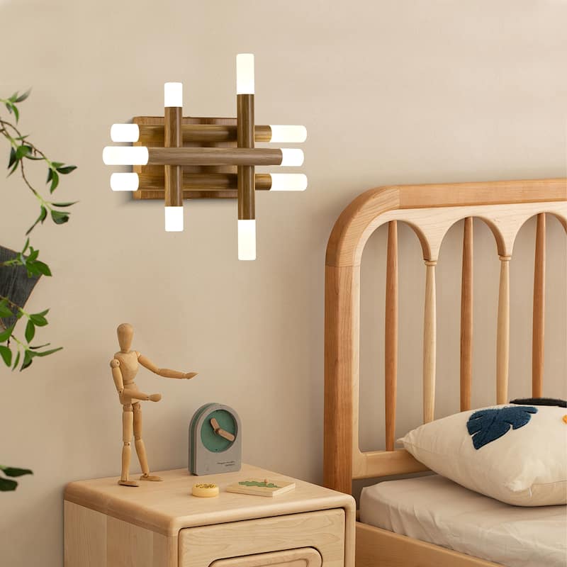 Bella Depot Wall Light Farmhouse Dimmable LED Sconce with Remote 13" x12"