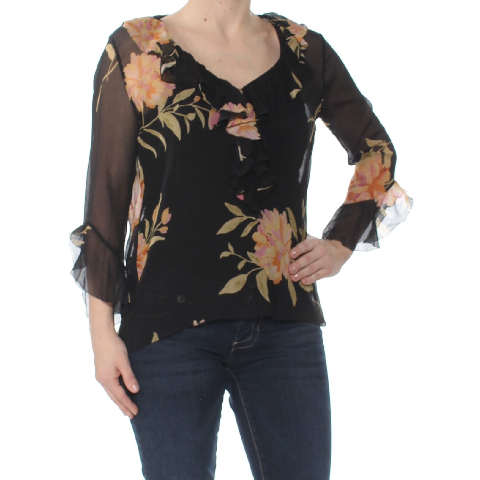 black cocktail blouse
