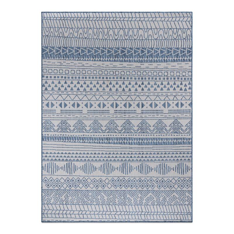 World Rug Gallery Contemporary Geometric Bohemian Textured Flat Weave Indoor/Outdoor Area Rug