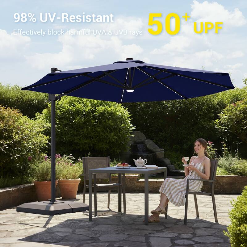Sonkuki Outdoor 10FT LED Patio umbrella for Garden