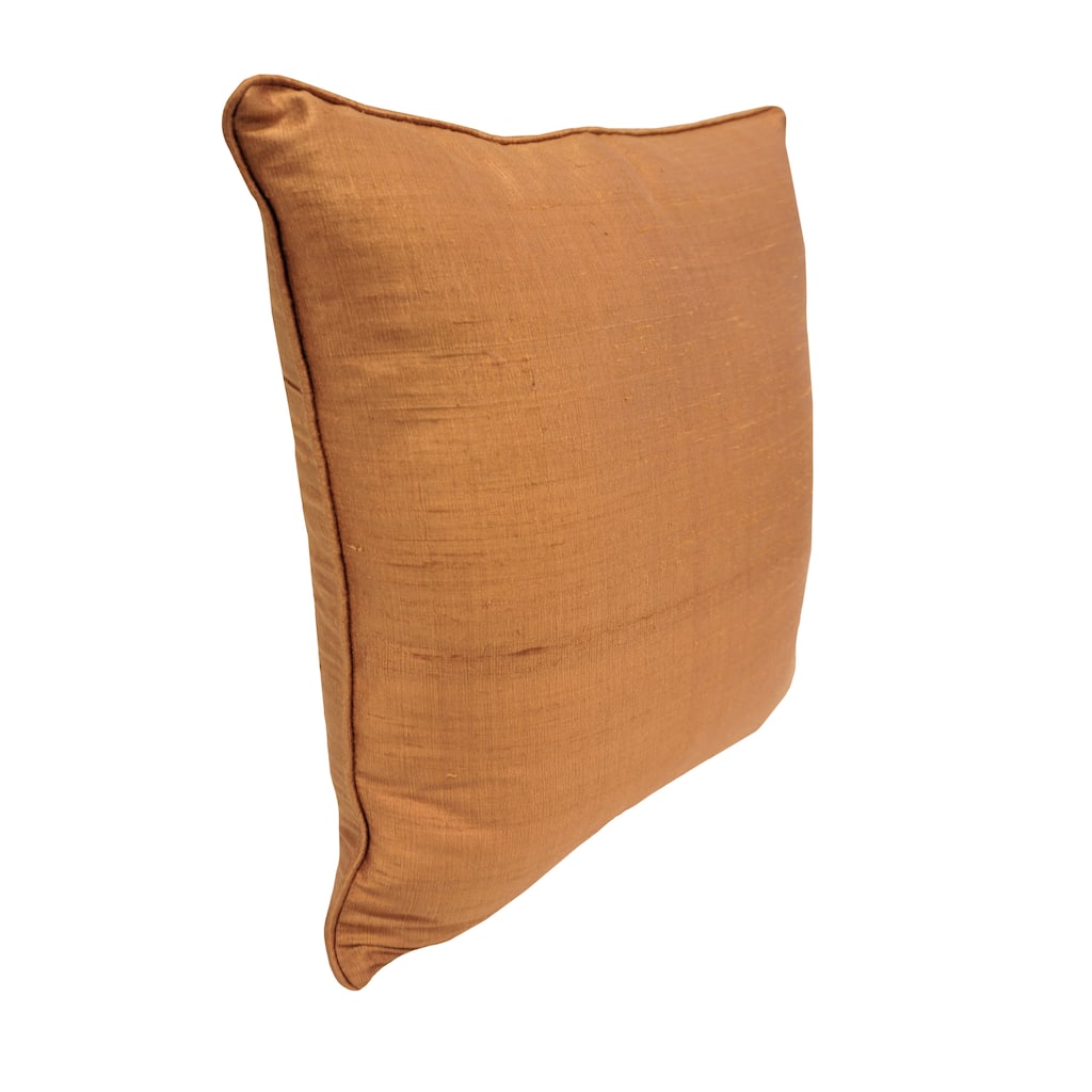 Home&Manor Urmia Dupioni Silk Pillow 18"
