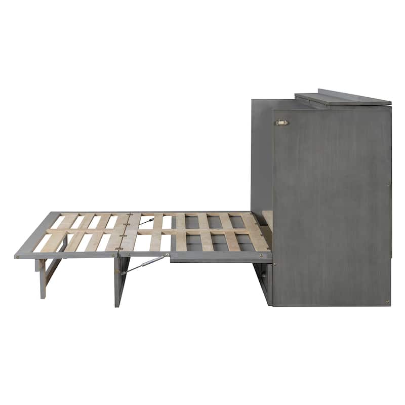 Full Size Modern Murphy Bed with Storage Drawers