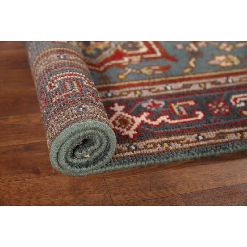 Geometric Heriz Serapi Rug Hand-Knotted Wool Carpet - 3'0"x 5'0"