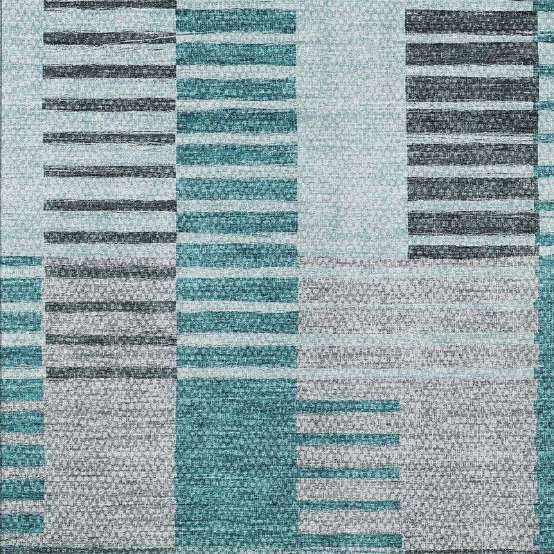 HomeRoots Striped Transitional Rectangle Outdoor Rug